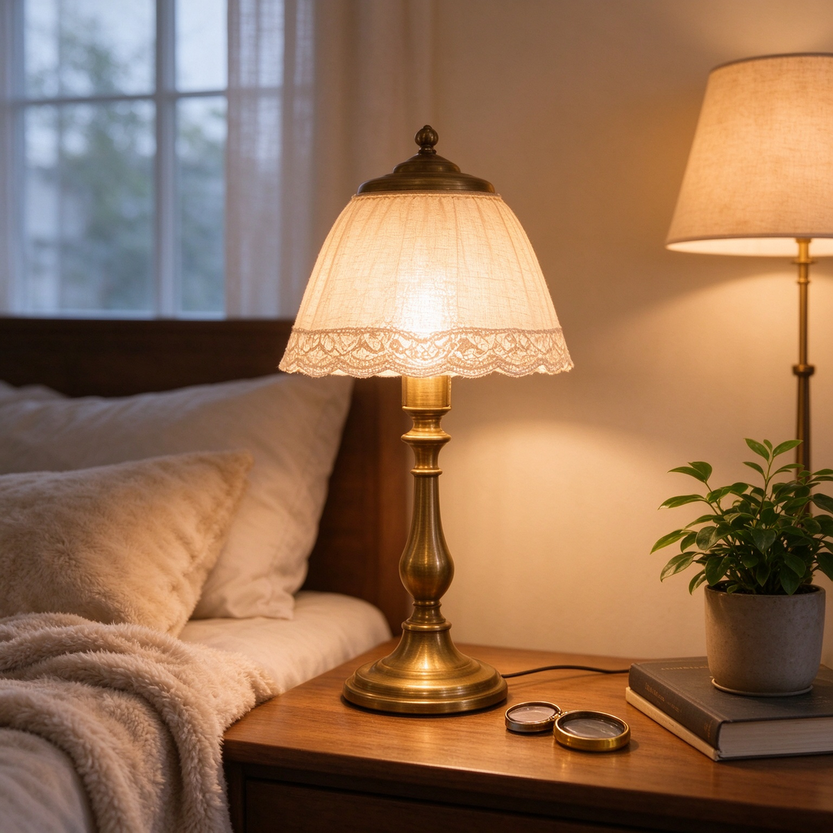 Vintage Warm Table Lamp, Retro Bedside Desk Lamp for Bedroom Study Room Decor