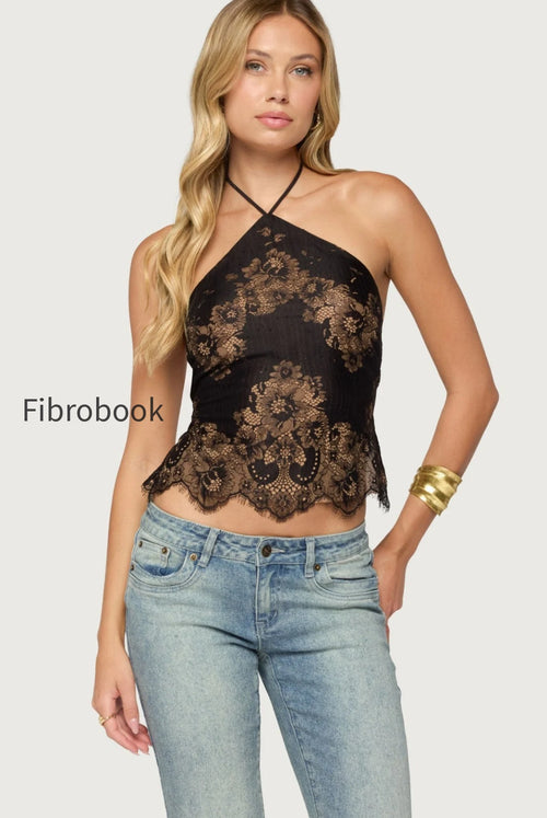 Yanitza Lace Halter Top