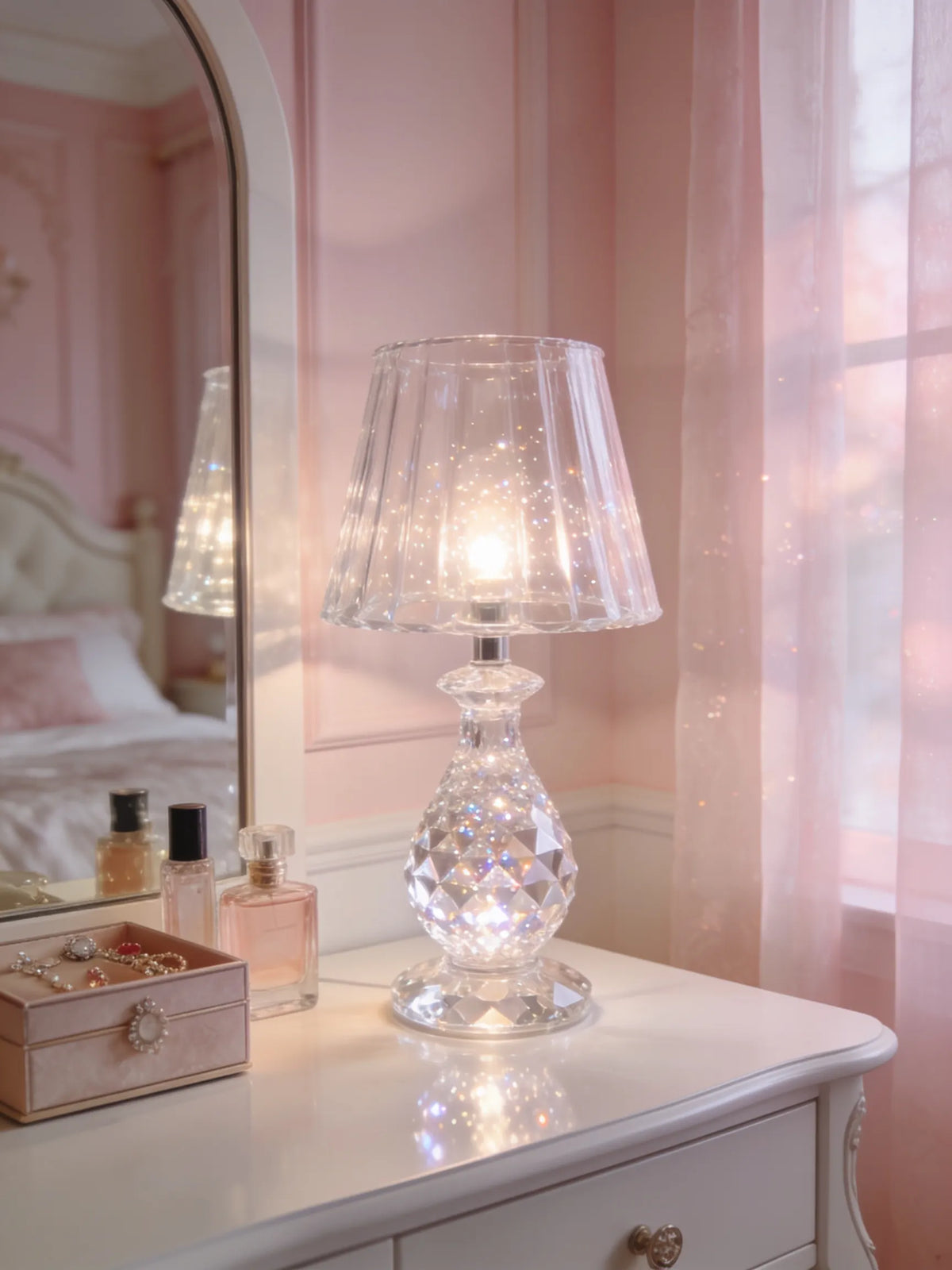 Crystal Glass LED Desk Lamp