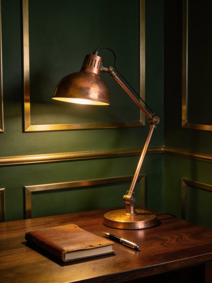 Copper Finish Architect Desk Lamp