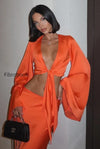 sexy-tie-long-sleeve-v-neck-skirt-set