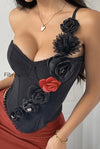 strapless-red-lace-floral-boned-cami-top