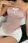 lace-ruffle-trim-boned-strapless-corset-sexy-blouse
