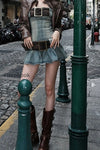 retro-sexy-belted-denim-dress