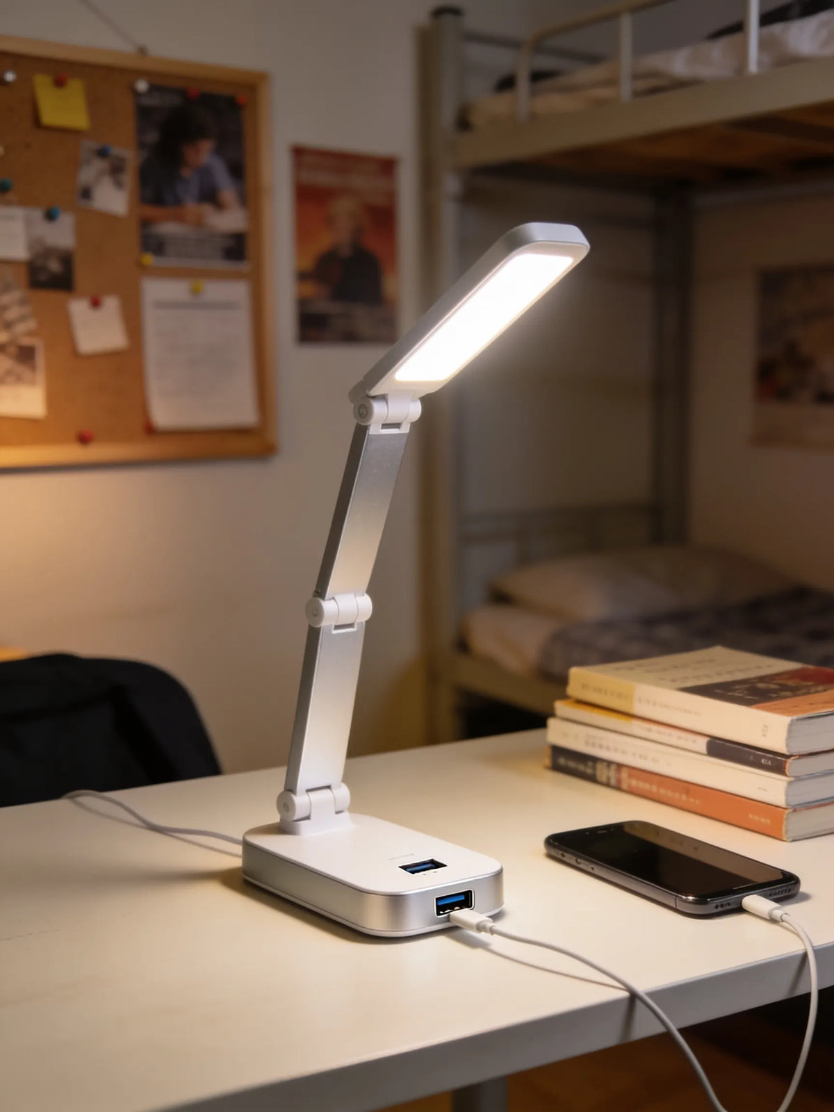 Foldable LED Desk Lamp with USB Port