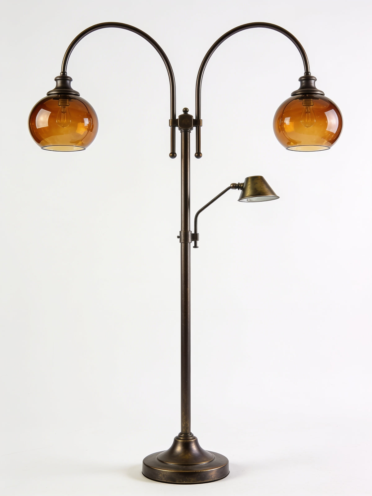 Oil-Rubbed Bronze Tree Floor Lamp with Reading Light