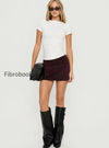 karra-flocked-mini-skirt-washed-red