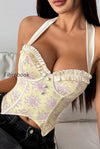 printed-ruffle-low-cut-backless-boned-underwire-halter-top