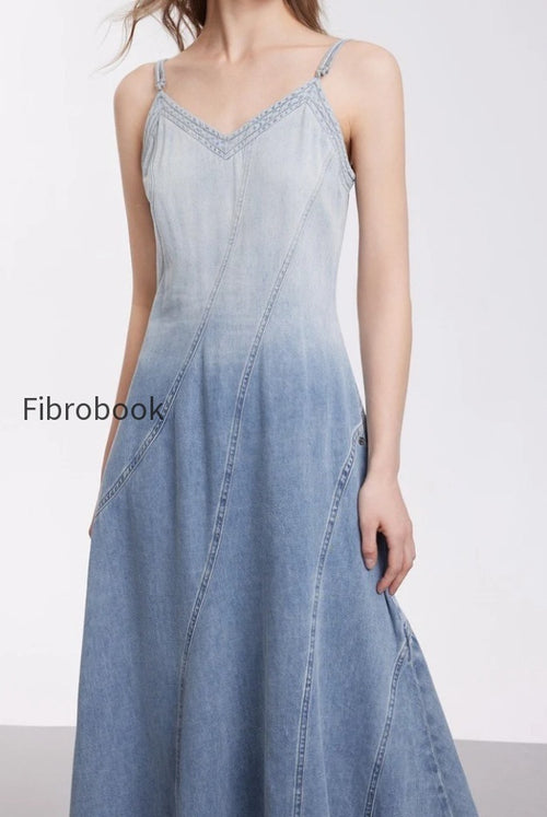 Modern Gradient Cami Denim Dress
