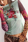 print-mock-neck-sheer-long-sleeve-tee