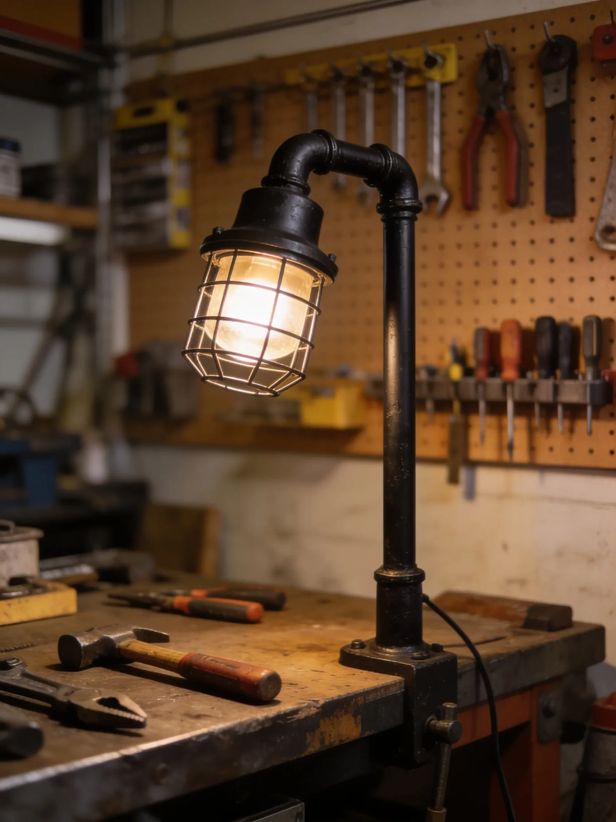 Industrial Pipe Desk Lamp