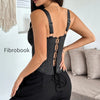 striped-color-block-ruffle-trim-boned-cami-top
