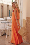 cotton-linen-vest-swing-skirt-set