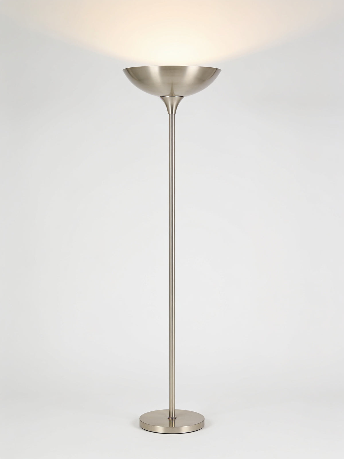 Brushed Nickel Torchiere Floor Lamp