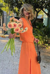 cotton-linen-vest-swing-skirt-set