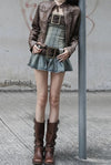 retro-sexy-belted-denim-dress