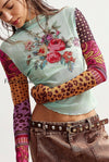 print-mock-neck-sheer-long-sleeve-tee