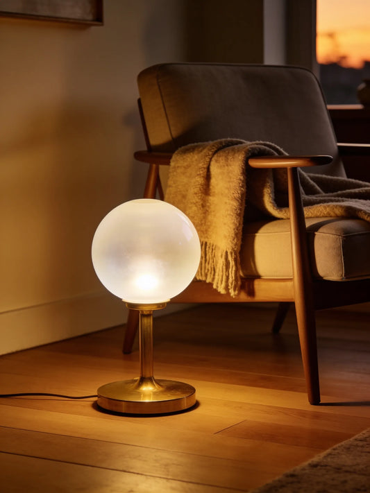 Frosted Glass Globe Desk Lamp