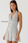 sexy-polka-dot-halter-open-back-lace-up-cinched-mini-dress