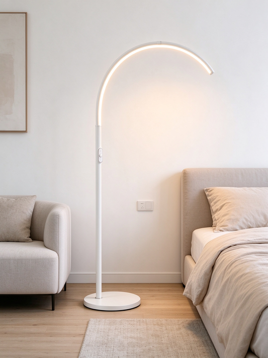Dimmable Curved LED Floor Lamp