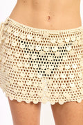 Shell Trim Crochet Mini Skirt