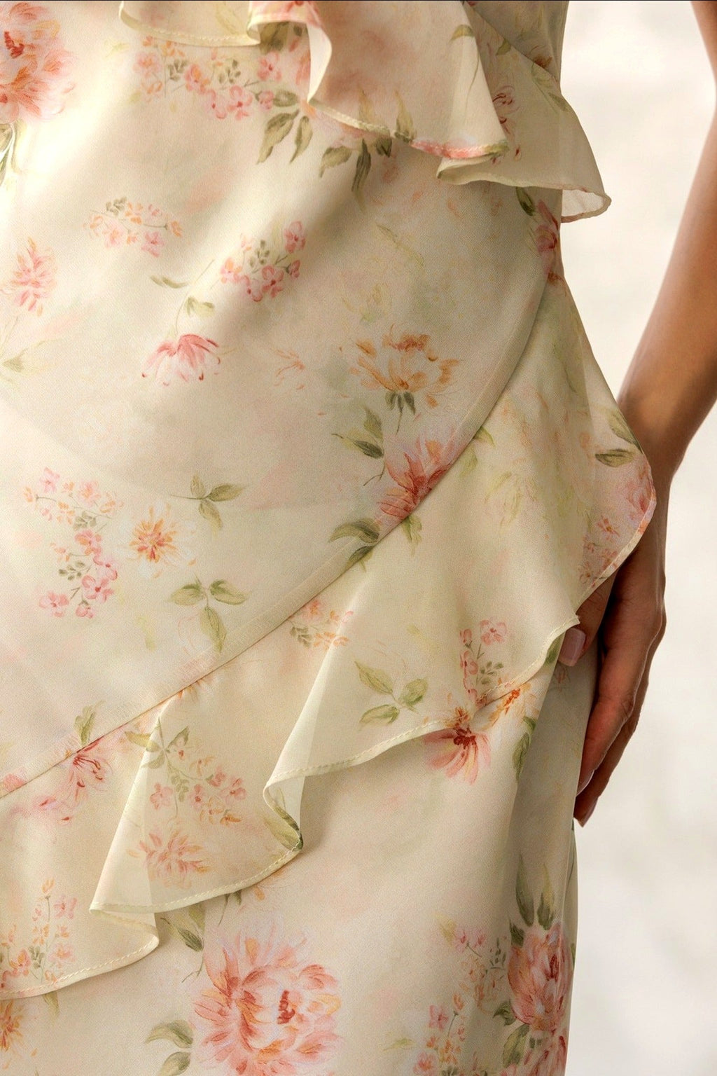 Floral Asymmetrical Midi Dress